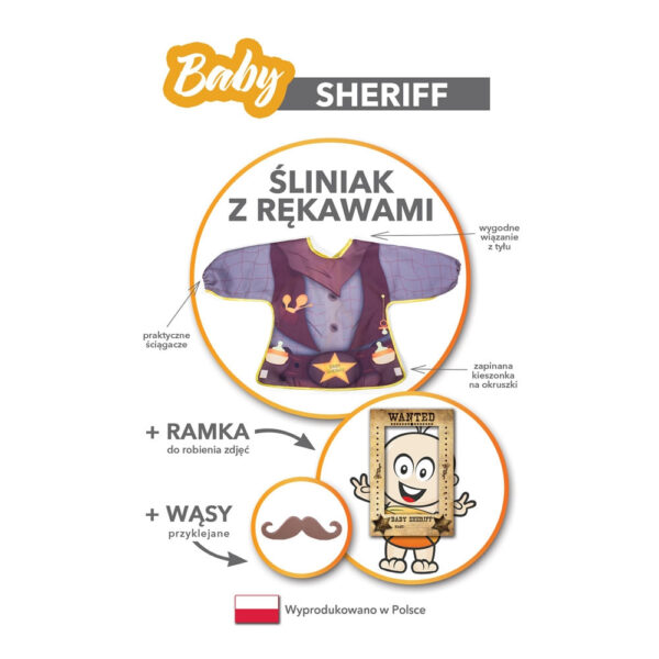 Baby Sheriff - Śliniak z rękawami - obrazek 11