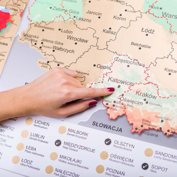 Mapa Odkrywcy Polska zdrapka PODRÓŻNIKA prezent - obrazek 13