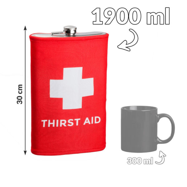 Gigantyczna Piersiówka Thirst Aid mężczyzny faceta - obrazek 3