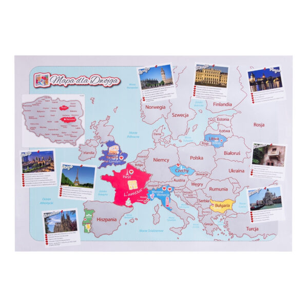 Mapa Zdrapka dla Dwojga Pary plakat Europa w tubie - obrazek 5