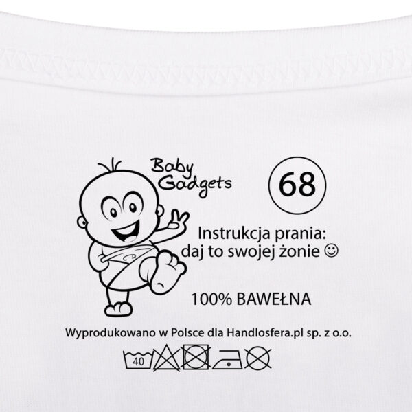 Baby Instructions bodziak z napisami instrukcja - obrazek 3