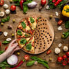 Pizza Aerator Deska na Pizzę Drewniania Okrągła - obrazek 5