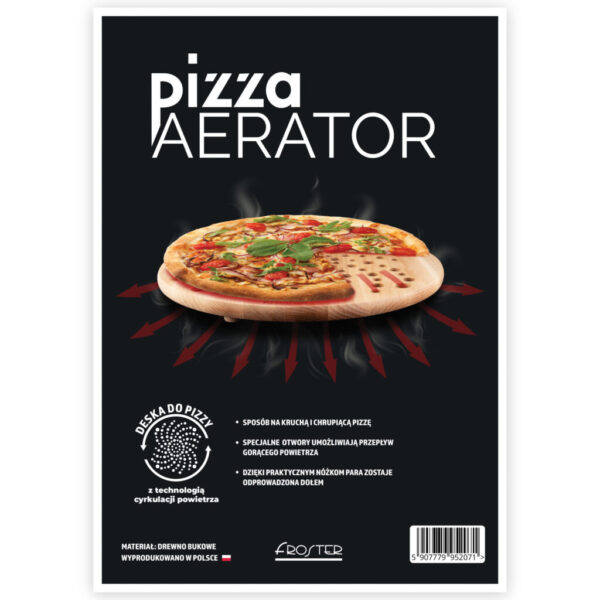 Pizza Aerator Deska na Pizzę Drewniania Okrągła - obrazek 12