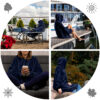 Bluzair Bluza Koc Hoodie Oversize Polska Granatowy - obrazek 4