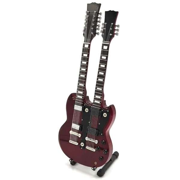 Mini gitara w stylu Led Zeppelin - Jimmy Page - Double Neck MGT-2059