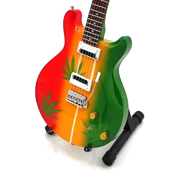 Mini gitara w stylu Bob Marley Tribute Ganja MGT-0468 - obrazek 3