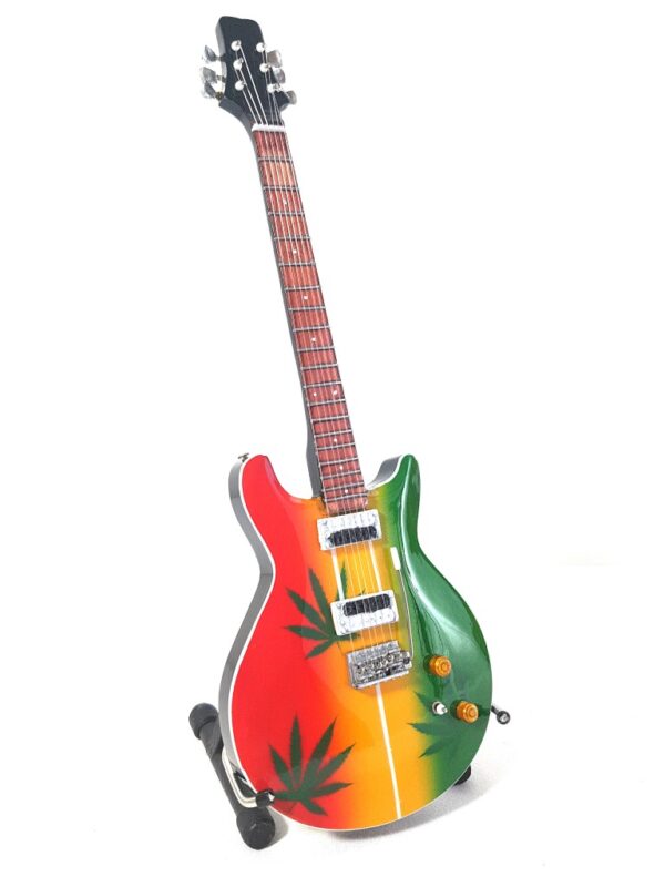 Mini gitara w stylu Bob Marley Tribute Ganja MGT-0468 - obrazek 4