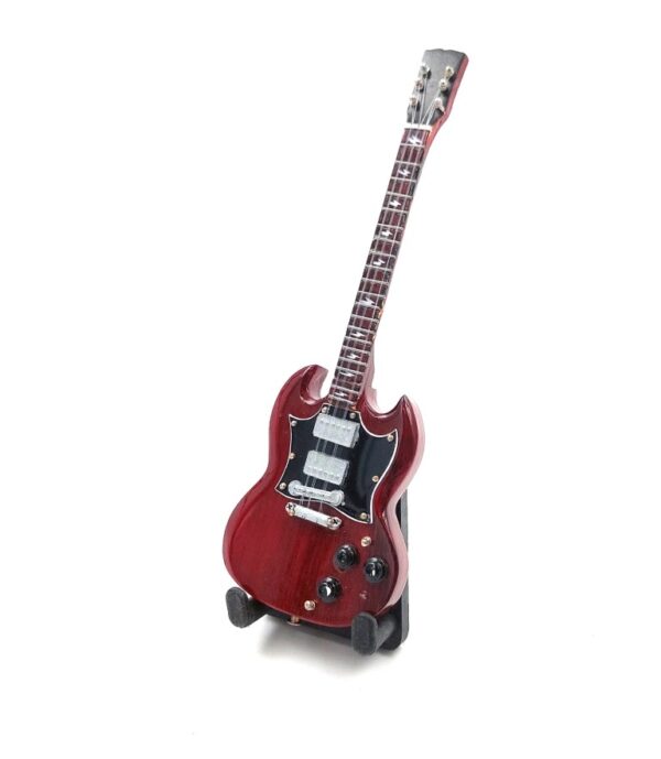 Mini gitara 15cm - BMG-008 w stylu Angus Young - obrazek 3