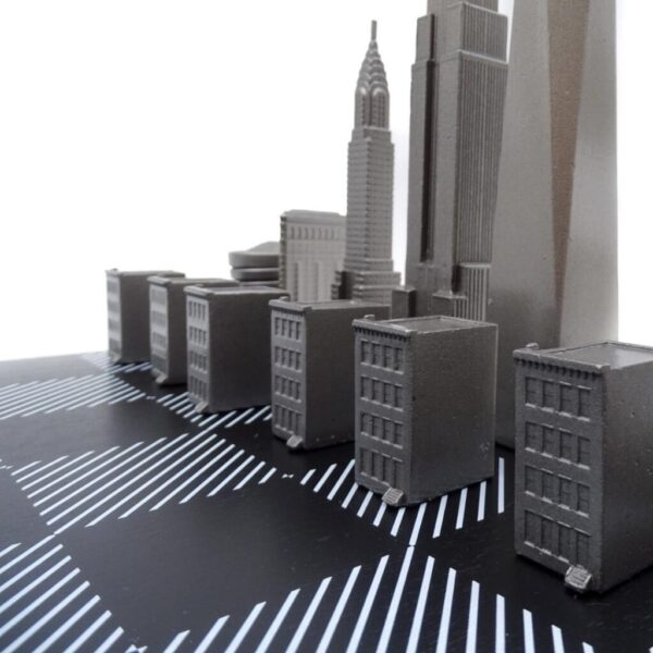 Designerskie Szachy Skyline New York ze stali nierdzewnej – NY - obrazek 8