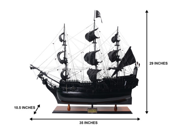 Czarna Perła model statku pirackiego - Długość 89cm - BP80R - obrazek 13